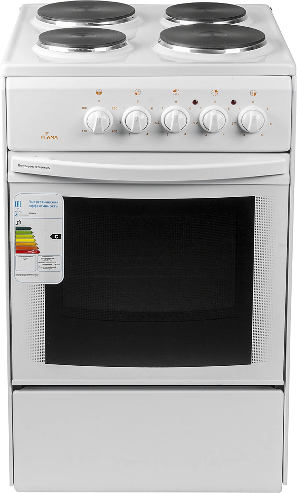 Плита Электрическая Flama AE 1406 W белый эмаль
