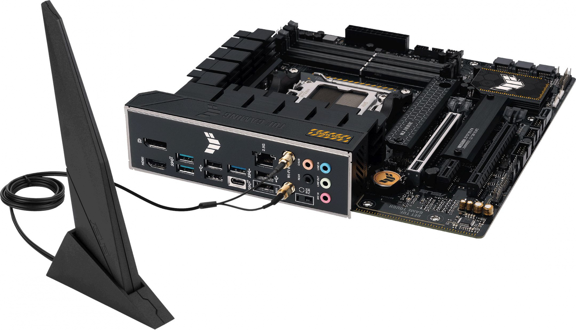 Материнская плата Asus TUF GAMING B650M-PLUS WIFI Socket AM5 AMD B650 4xDDR5 mATX AC`97 8ch(7.1) 2.5Gg RAID+HDMI+DP