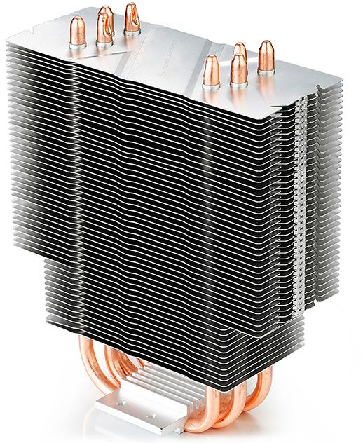 Устройство охлаждения(кулер) Deepcool Gammaxx 400 Blue Basic одноцветная Soc-AM5/AM4/1200/1700/1851 черный 4-pin 18-30dB Al+Cu 130W 640gr Ret (DP-MCH4-GMX400P-BL)