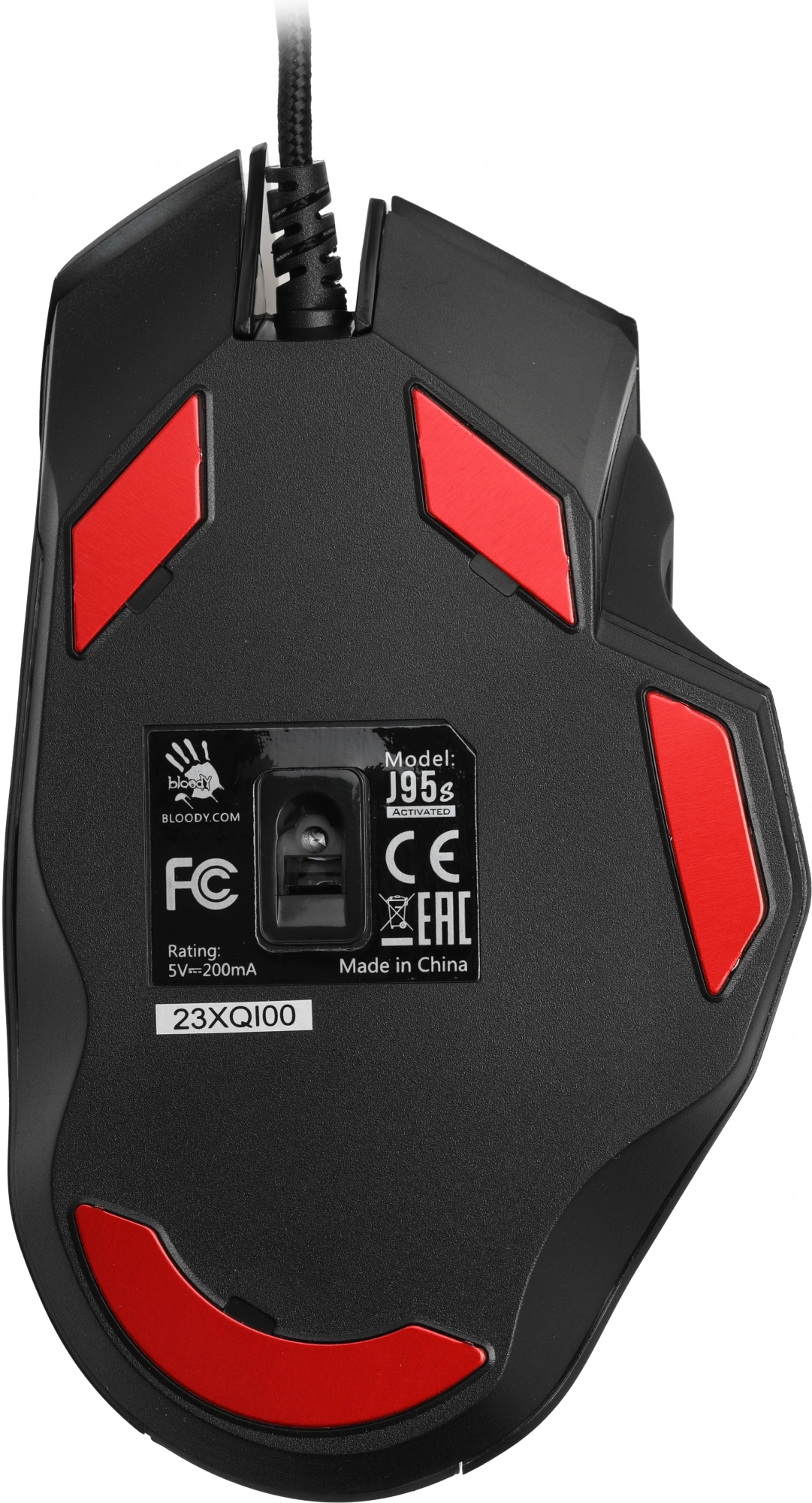 Мышь A4Tech Bloody J95s черный оптическая 8000dpi USB 9but (J95S STONE BLACK ACTIVATED)