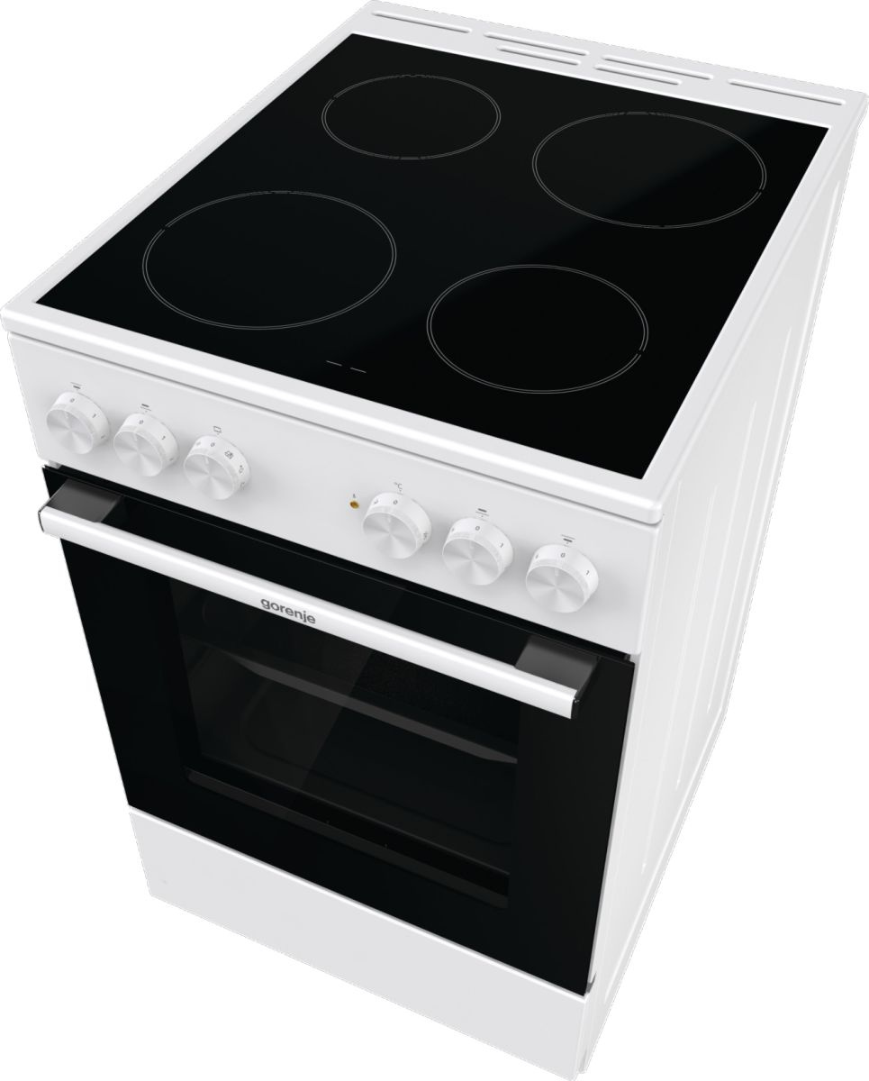 Плита Электрическая Gorenje Essential GEC5A41WG белый/черный стеклокерамика