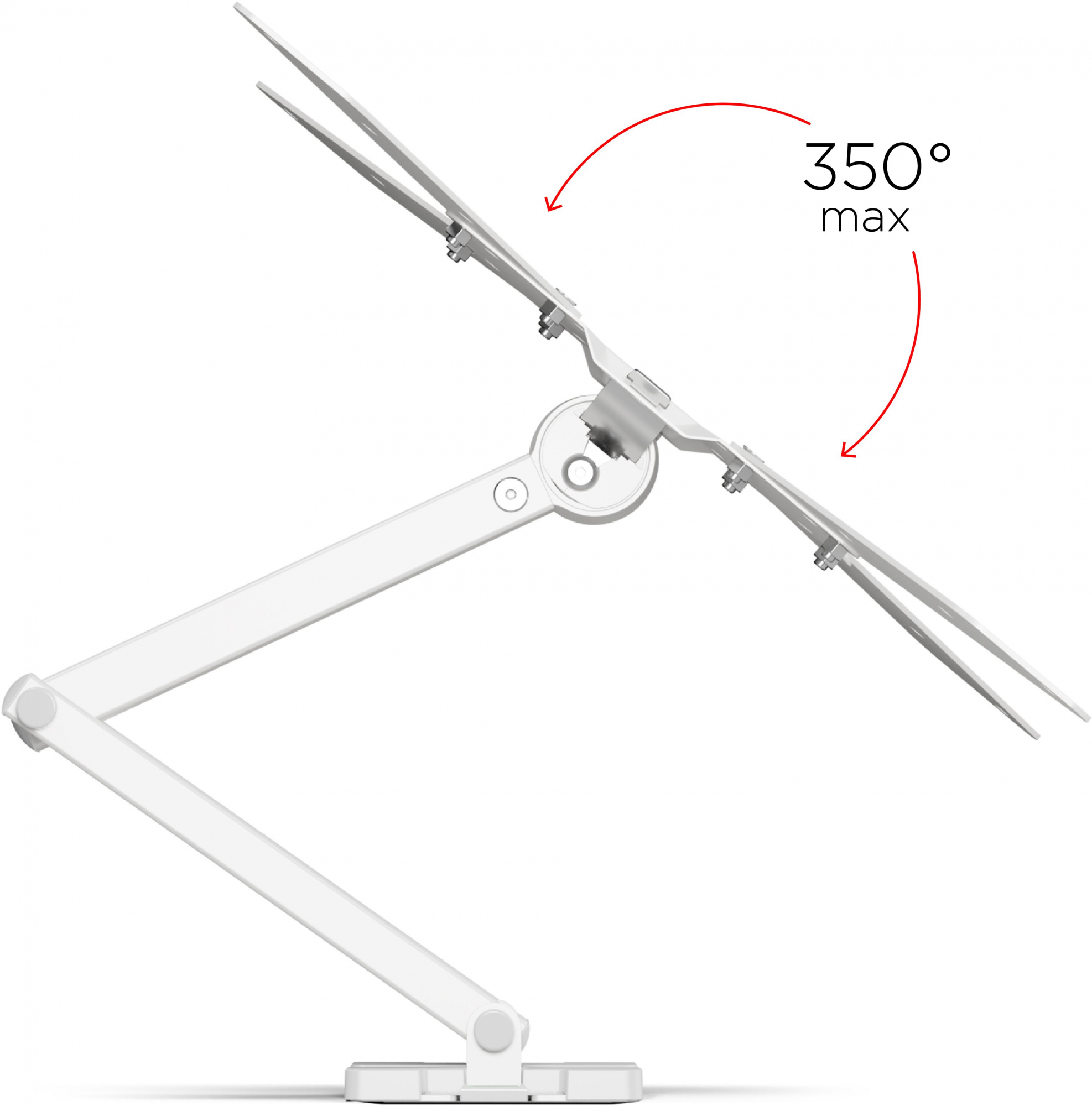 Кронштейн для телевизора Holder LCD-5566-W белый 32"-55" макс.45кг настенный поворотно-выдвижной и наклонный