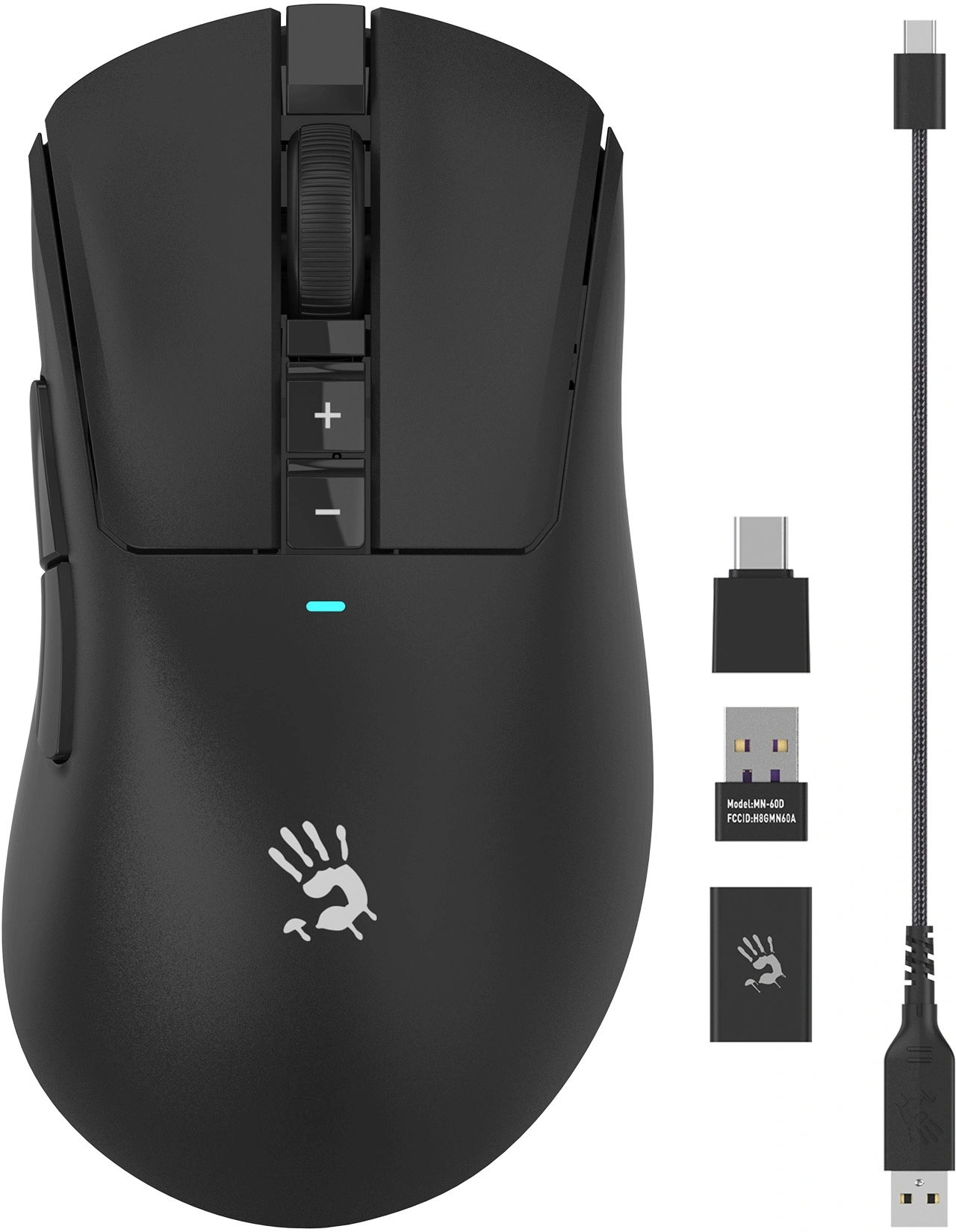 Мышь A4Tech Bloody R73 Pro черный оптическая 26000dpi беспров. USB/USB-C 7but (R73 PRO BLACK)