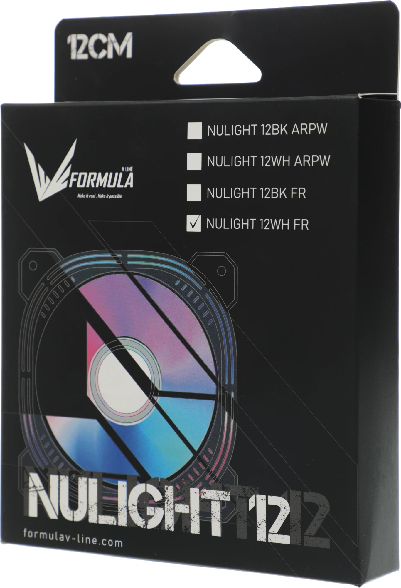 Вентилятор для корпуса Formula Nulight 12 RGB 120х120x25 белый 3-pin 4-pin (Molex) 19.06дБ (NULIGHT 12WH FR) Ret
