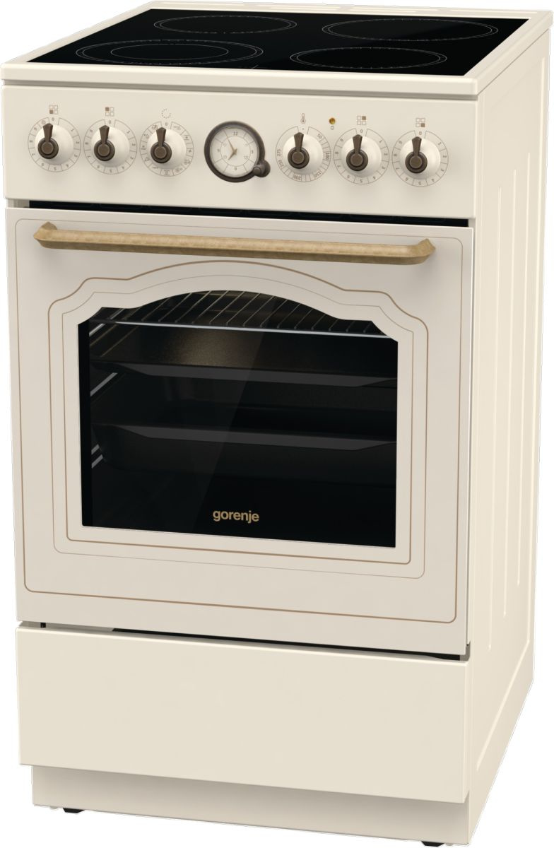 Плита Электрическая Gorenje GECS5B70CLI бежевый стеклокерамика (без крышки)