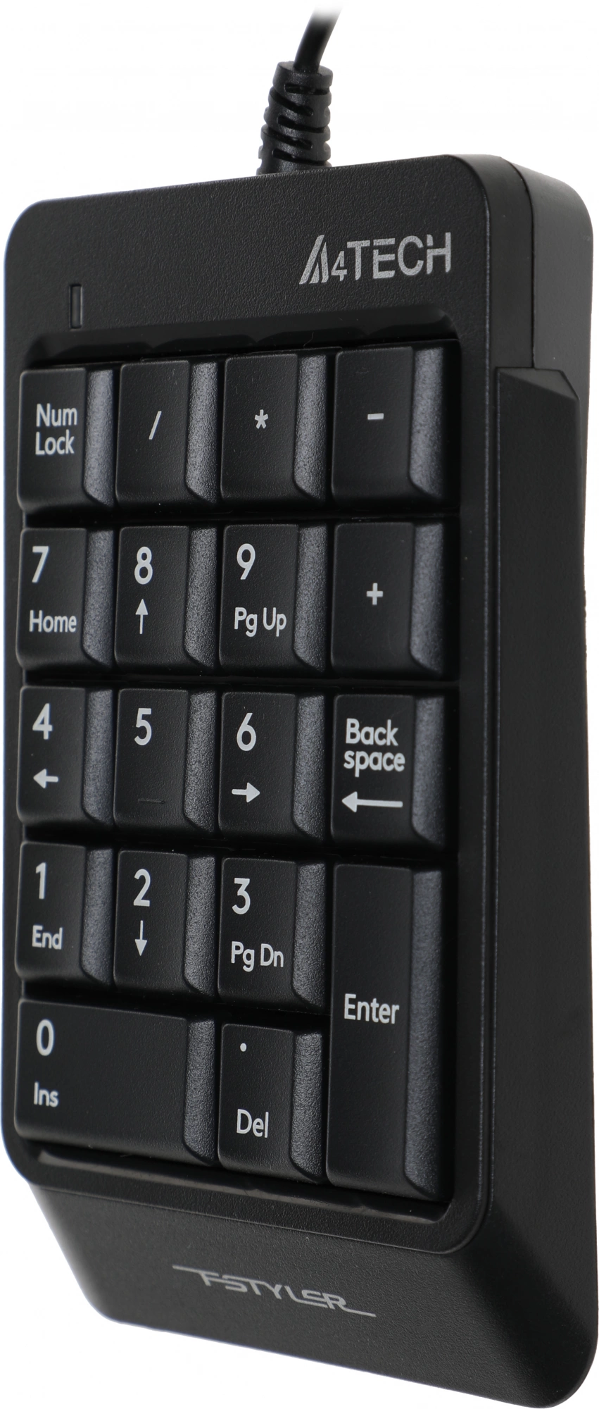 Числовой блок A4Tech FK13P черный USB slim для ноутбука (FK13P BLACK) кабель 1.5м