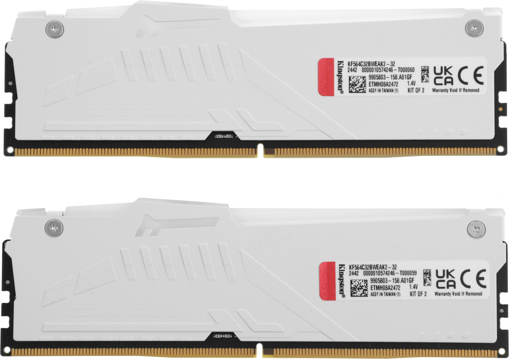 Память DDR5 2x16GB 6400MHz Kingston KF564C32BWEAK2-32 Fury Beast RGB RTL Gaming PC5-51200 CL32 DIMM 288-pin 1.4В kit dual rank с радиатором Ret