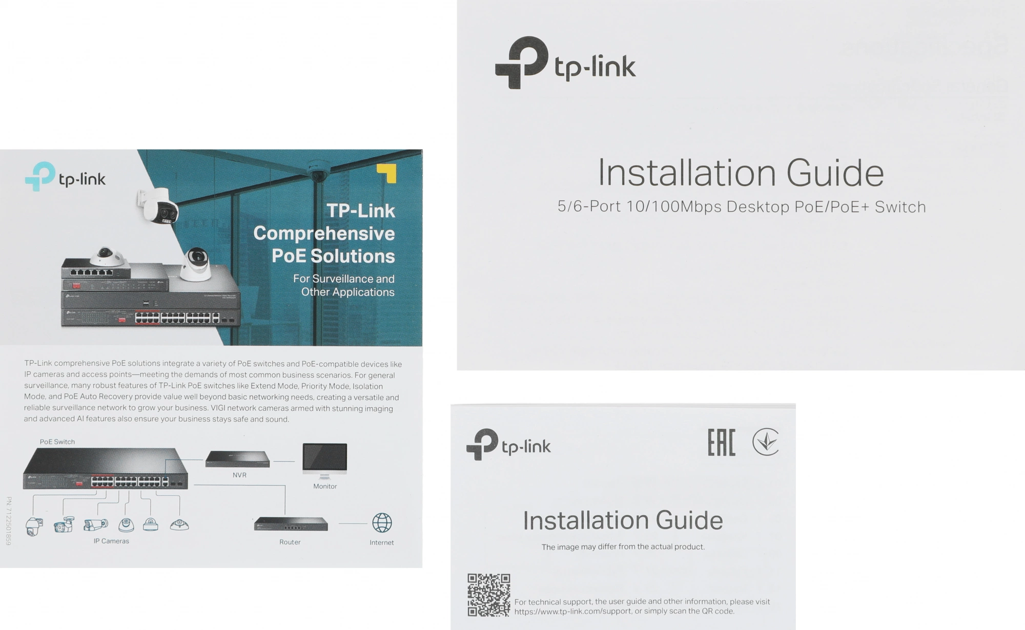 Коммутатор TP-Link TL-SF1006P (L2) 6x100Мбит/с 4PoE+ 67W неуправляемый