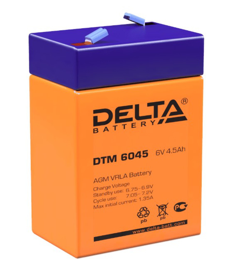 Аккумуляторная батарея Delta DTM 6045 (6V / 4.5Ah)