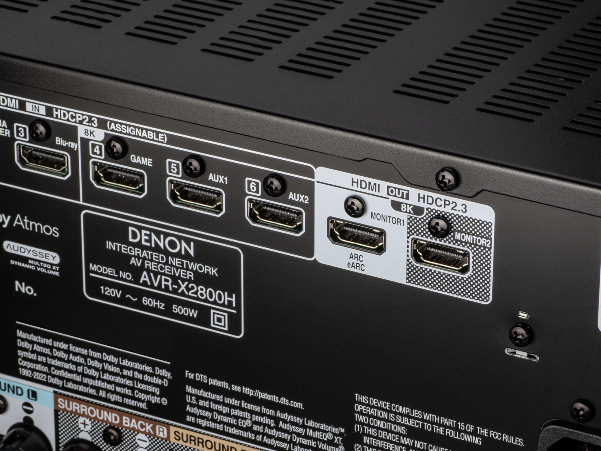 Ресивер AV Denon AVR-X2800H 7.2 черный