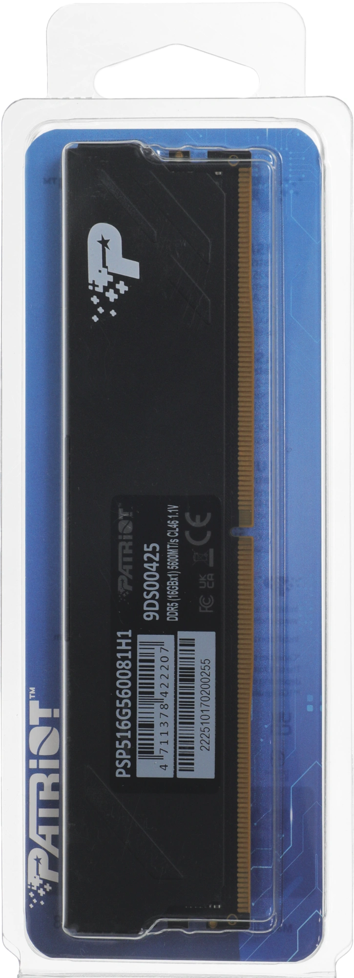 Память DDR5 16GB 5600MHz Patriot PSP516G560081H1 Signature Premium RTL PC5-44800 CL46 DIMM 288-pin 1.1В single rank с радиатором Ret