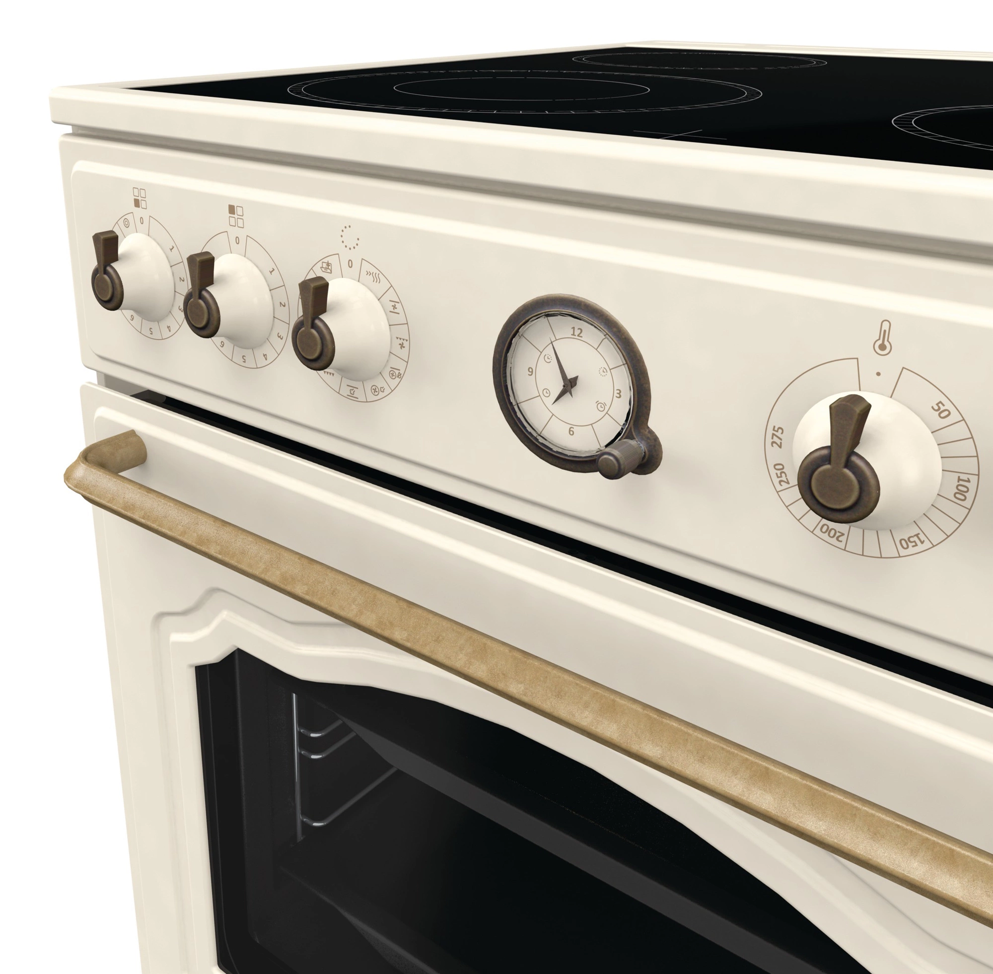 Плита Электрическая Gorenje GECS6B70CLI бежевый стеклокерамика (без крышки)