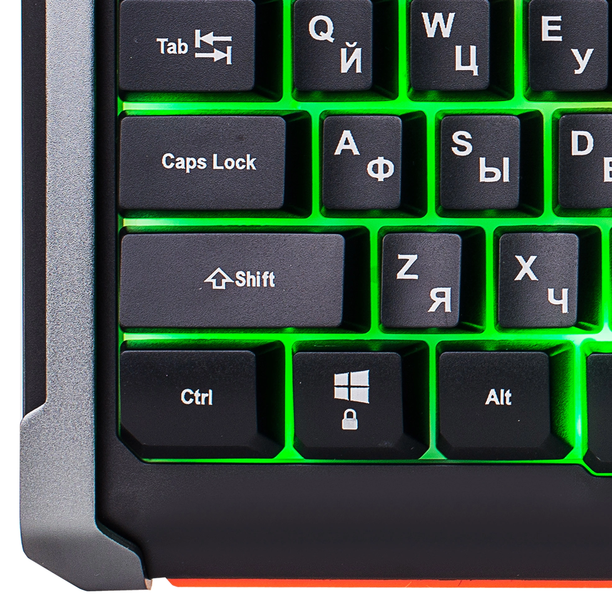 Клавиатура Оклик 710G BLACK DEATH черный/оранжевый USB Multimedia for gamer LED (476393)