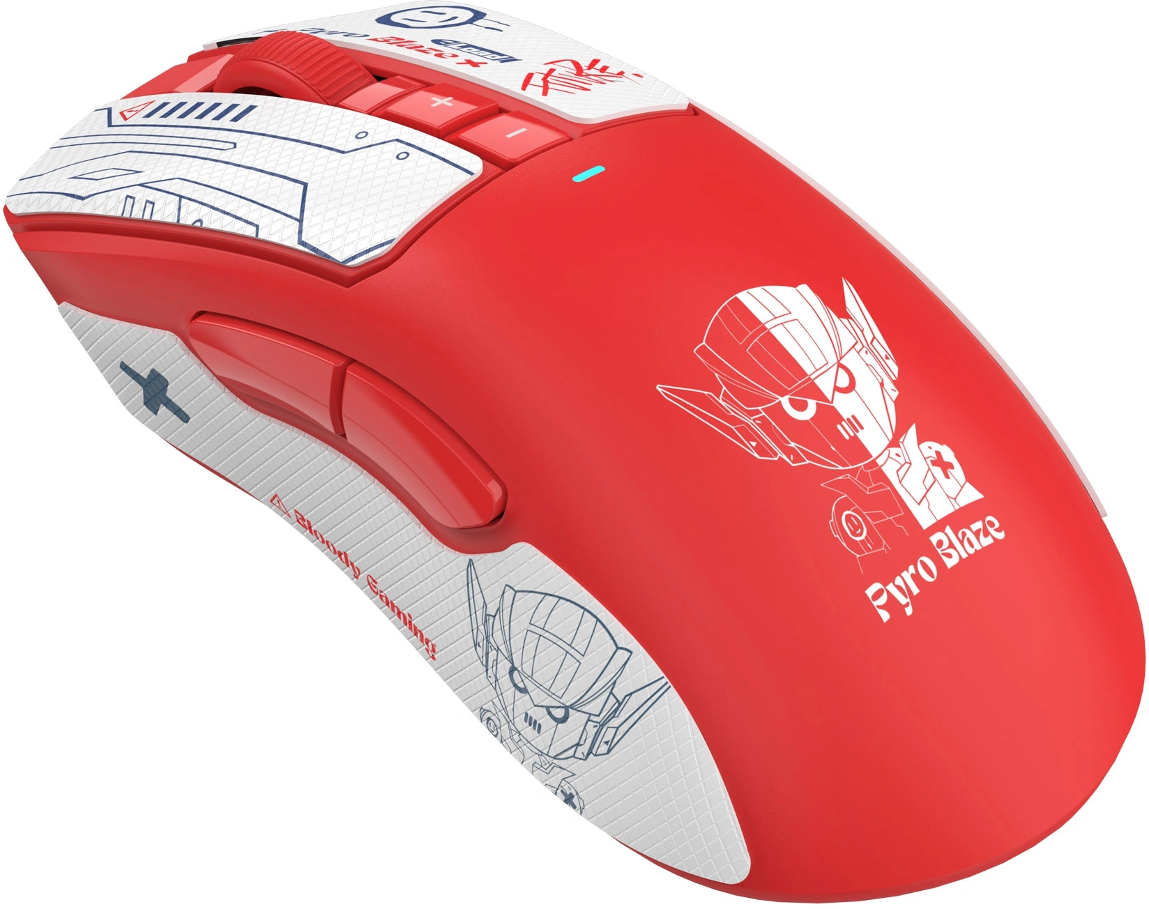 Мышь A4Tech Bloody R73 Ultra красный/рисунок оптическая 20000dpi беспров. USB-C 7but (R73 ULTRA PYRO BLAZE)