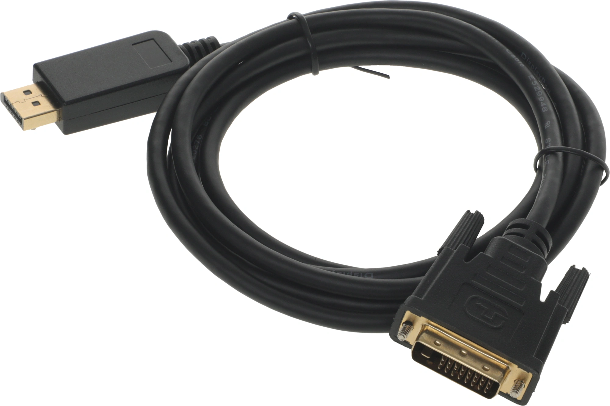 Кабель аудио-видео Buro 1.1v DisplayPort (m)/DVI-D (Dual Link) (m) 2м. позолоч.конт. черный (BHP DPP_DVI-2)