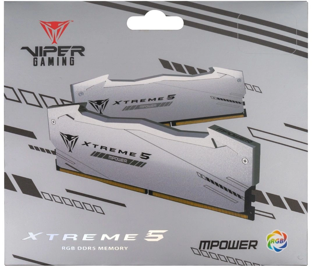 Память DDR5 2x16GB 6000MHz Patriot PVXR532G60C30KM Viper Xtreme 5 RGB RTL Gaming PC5-48000 CL30 DIMM 288-pin 1.35В с радиатором Ret