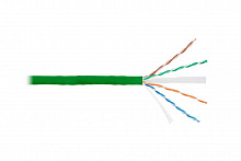 NMC 4140C-GN - Кабель NIKOMAX U/UTP 4 пары, Кат.6 (Класс E), тест по ISO/IEC, 250МГц, одножильный, BC (чистая медь), 23AWG (0,55мм), полимерный материал нг(А)-HF, внутренний, зеленый, 305м