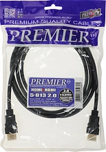 Кабель аудио-видео Premier 5-813 HDMI (m)/HDMI (m) 2м. феррит.кольца позолоч.конт. черный (5-813 2.0)