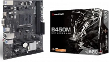 Материнская плата Biostar B450MHP Soc-AM4 AMD B450 2xDDR4 mATX AC`97 8ch(7.1) GbLAN RAID+VGA+HDMI