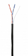 EC-UU002-5-PE-BK - Кабель медный U/UTP, cat 5, 2х2х0,47, для внешней прокладки, оболочка черного цвета, внешний диаметр 4,2 мм, 305 м