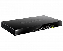 DMS-1100-10TP/A1A Настраиваемый L2 коммутатор с 8 портами 100/1000/2.5GBase-T и 2 портами 10GBase-X SFP+ (8 портов PoE 802.3af/at, PoE-бюджет 240 Вт)