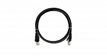 NMC-PC4UD55B-005-C-BK - Коммутационный шнур U/UTP 4 пары, Кат.5е (Класс D), 100МГц, T568B, 2хRJ45/8P8C, с защитой защелки, многожильный, BC (чистая медь), 24AWG (7х0,205мм), LSZH нг(А)-HFLTx, черный, 0,5 м