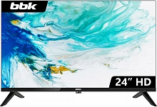 Телевизор LED BBK 24" 24LEM-1033/TS2C (B) Frameless черный HD 60Hz DVB-T2 DVB-C DVB-S2 USB (RUS)