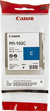 Картридж струйный Canon PFI-102C 0896B001 голубой (130мл) для Canon iPF510/605/610/650/655/750/760/765
