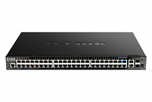 DGS-1520-52MP/A1A Управляемый L3 стекируемый коммутатор D-Link с 44 портами 10/100/1000Base-T, 4 портами 100/1000/2.5GBase-T, 2 портами 10GBase-T и 2 портами 10GBase-X SFP+ (PoE-бюджет 370 Вт)