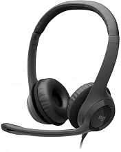 Наушники с микрофоном Logitech H390 черный 1.9м накладные USB оголовье (981-001578)