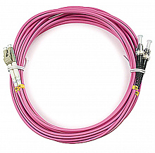 Cabeus FOP-50-OM4-LC-ST-25m - Шнур оптический duplex LC-ST 50/125 mm OM4 25м LSZH