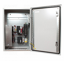 OS-46TB1(SW-80802/ILS(port 90W)) - Уличный управляемый (L2+) коммутатор на 10 портов с термостабилизацией, резервным питанием и функцией мониторинга температуры/влажности/напряжения на базе уличной станции OS-46TB1. Порты: 1 x GE (10/100/1000Base-T) с PoE