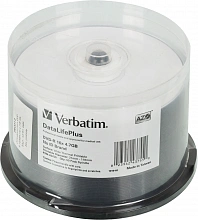 Диск DVD-R Verbatim 4.7Gb 16x Cake Box (50шт) Printable (43755)