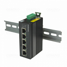 SW-5F-I - Компактный промышленный Ethernet коммутатор OSNOVO на 5FE RJ45 портов. Порты: 5 x FE (10/100Base-TX). Встроенная грозозащита 6 кВ. Питание: 2 входа DC12-60V. БП в комплект не входит. Монтаж на DIN-рейку (крепление в комплекте). Реле сигнализац