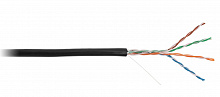 CCA-UU004-5E-PE-BK - Кабель NETLAN U/UTP 4 пары, Кат.5e, 100МГц, одножильный, CCA (омедненный алюминий),  внешний, PE до -40C, черный, 305м