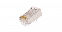 EC-UP8P8C-SD-003-TR-100 - Коннектор NETLAN RJ45/8P8C под витую пару, Кат.5e, экранированный, уп-ка 100шт.