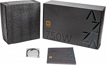 Блок питания Azza ATX 750W PSAZ-750G 80+ gold (20+4pin) APFC 120mm fan 6xSATA Cab Manag RTL