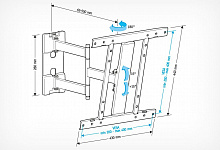 Кронштейн для телевизора Holder LCD-SU4601-B черный 26"-50" макс.35кг настенный поворот