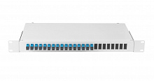 NMF-RP16SCAS2-WS-ES-1U-GY - Оптический кросс NIKOMAX 19", 1U, укомплектованный на 16 портов SC/APC (16 одинарных SC/APC адаптеров), SM 9/125 OS2