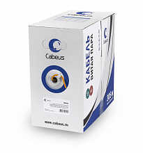 Cabeus UTP-4P-Cat.5e-SOLID-OR - Кабель витая пара UTP (U/UTP), категория 5e, 4 пары (24 AWG), одножильный, оранжевый (305 м)