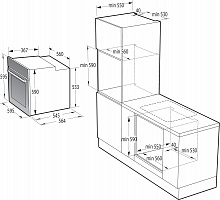 Духовой шкаф Электрический Gorenje BO6735E05X нержавеющая сталь/черный