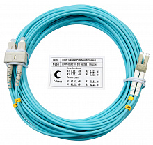 Cabeus FOP-50-LC-SC-10m - Шнур оптический duplex LC-SC 50/125 mm OM3 10м LSZH