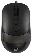 Мышь Оклик 310M черный/серый оптическая 2400dpi USB для ноутбука 4but (1869096)