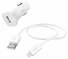 Автомобильное зар./устр. Hama H-183291 5W 1A для Apple белый (00183291)