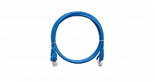 NMC-PC4UD55B-050-C-BL - Коммутационный шнур NIKOMAX U/UTP 4 пары, Кат.5е (Класс D), 100МГц, 2хRJ45/8P8C, T568B, заливной, с защитой защелки, многожильный, BC (чистая медь), 24AWG (7х0,205мм), LSZH нг(А)-HFLTx, синий, 5м