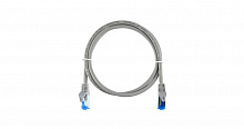 NMC-PC4SE55B-ES-010-C-GY - Коммутационный шнур NIKOMAX S/FTP 4 пары, Кат.6 (Класс E), 250МГц, 2хRJ45/8P8C, T568B, заливной, с защитой защелки, многожильный, BC (чистая медь), 26AWG (7x0,150мм), LSZH нг(А)-HFLTx, светло-серый, 1м