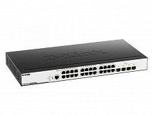 DGS-3000-28X/B1A Управляемый L2 коммутатор с 24 портами 10/100/1000Base-T и 4 портами 10GBase-X SFP+
