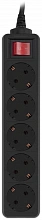 Сетевой фильтр PC Pet AP01006-1.8-B 1.8м (5 розеток) черный (пакет ПЭ)