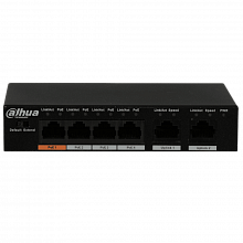 Коммутатор PoE DH-PFS3006-4ET-60 4x10/100M Base-T, 2x10/100M Base-T