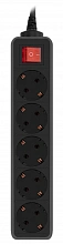 Сетевой фильтр PC Pet AP01006-3-B 3м (5 розеток) черный (пакет ПЭ)